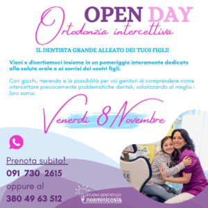 Locandina Open day Ortodonzia Infantile